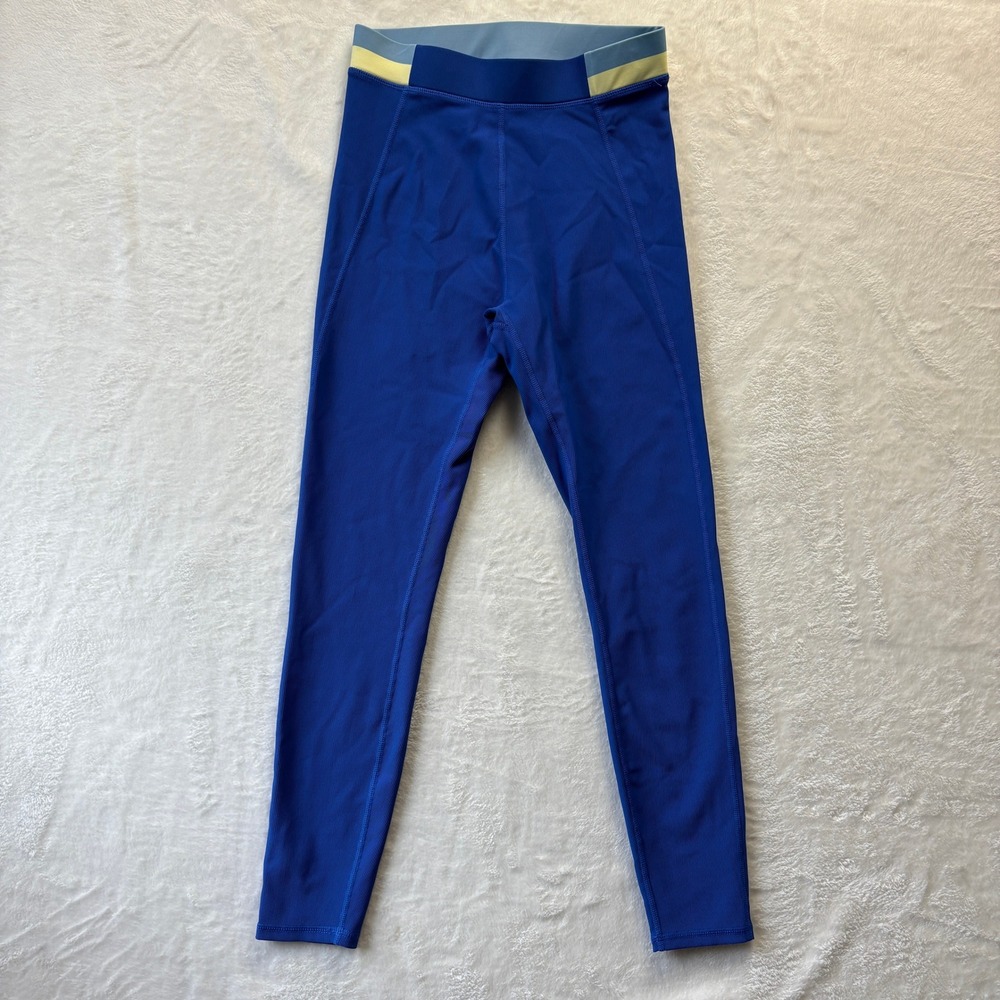 WILO Leggings Women Sz Small Royal Blue Ribbed High Waist‎ Athletic Yoga Workout